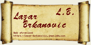 Lazar Brkanović vizit kartica